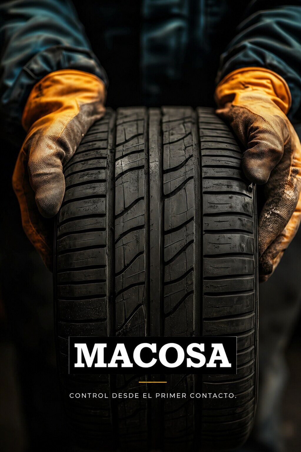 Técnico MACOSA con llanta